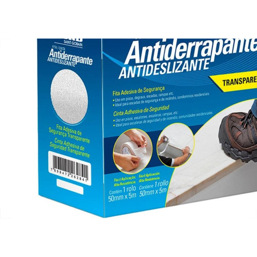 Fita Antiderrapante Tekbond Transparente 50Mm X 5M