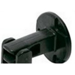 Fixador Porta Soprano Parede/Piso Pvc Preto - Kit C/12 Pecas