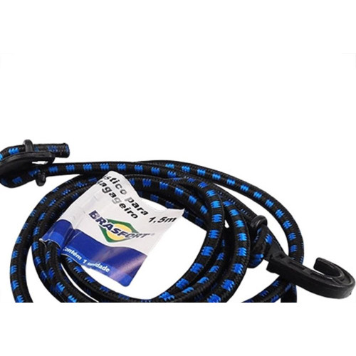 Elastico Para Bagageiro Brasfort 1,5M Gancho Plastico - 7618 - Kit C/10 Pecas