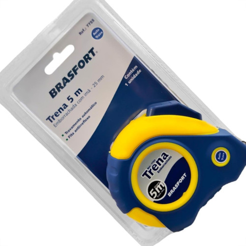 Trena Brasfort Emborrachada Auto Trava E Ima 5Mx25Mm - 7755