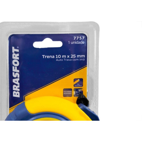 Trena Brasfort Emborrachada Auto Trava E Ima 10Mx25Mm - 7757