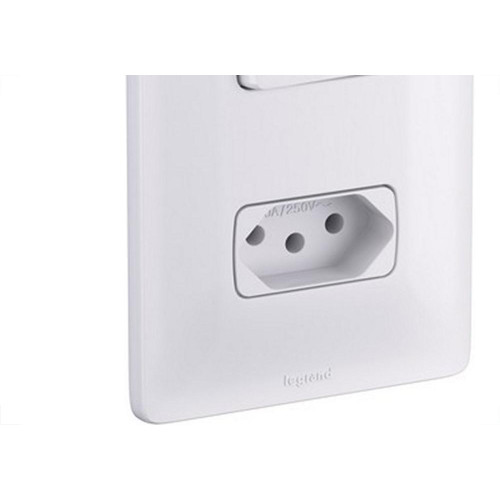 Conjunto Pial Zeffia Modulo Com Placa 1 Paralelo + 1Tomada 2P+T - 680114