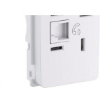 Conjunto Pial Zeffia Modulo Com Placa 1 Tomada Telefone Rj11 0125