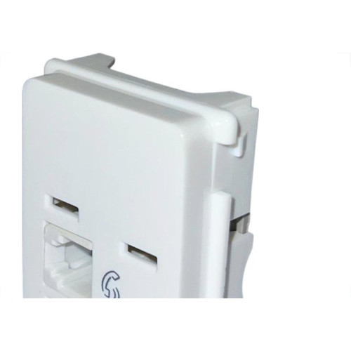 Modulo Pial Zeffia Tomada Telebras + Rj11 Branco - 680155