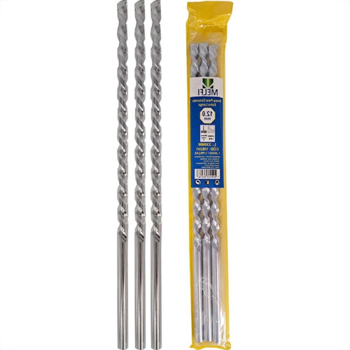 Broca Widea Extra Longa Melfi 12 Mm - Kit C/3 Pecas