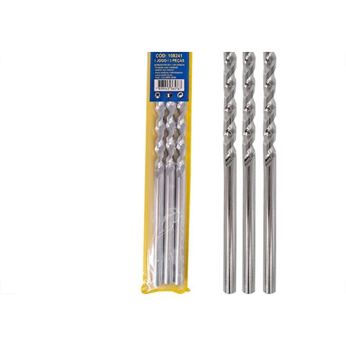 Broca Widea Extra Longa Melfi 12 Mm - Kit C/3 Pecas