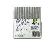 Ponteira Para Parafusadeira Melfi Ponta Dupla Phillips 100Mm Com 10 Pecas