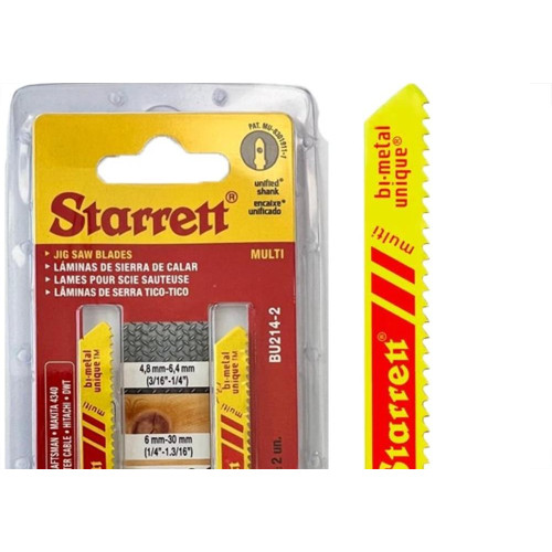 Serra Tico-Tico Lamina Starrett Multi Bi-Metal Com 2 Pecas Bu214-2 - 50Mm - 14T