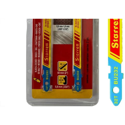 Serra Tico-Tico Lamina Starrett Metal Bi-Metal Com 2 Pecas Bu232-2 - 50Mm - 32T