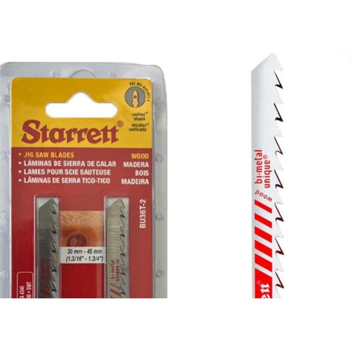 Serra Tico-Tico Lamina Starrett Madeira Bi-Metal Com 2 Pecas Bu36T-2 - 75Mm - 6T