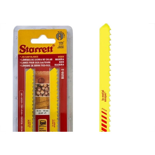 Serra Tico-Tico Lamina Starrett Madeira Bi-Metal Com 2 Pecas Bu56-2 - 125Mm - 6T