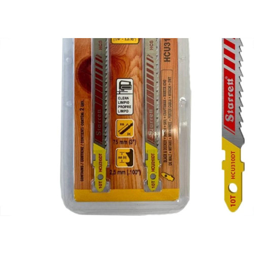 Serra Tico-Tico Lamina Starrett Madeira Bi-Metal Com 2 Pecas Hcu310Dt-2 - 75Mm - 10T