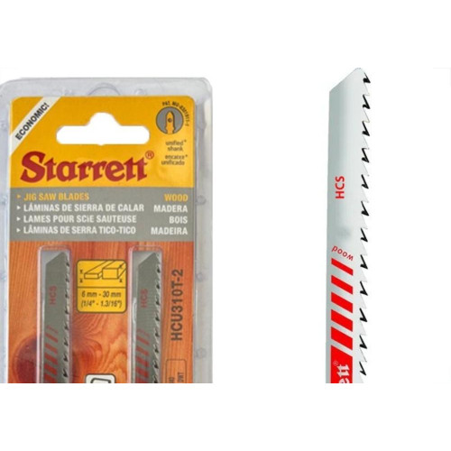 Serra Tico-Tico Lamina Starrett Madeira Bi-Metal Com 2 Pecas Hcu310T-2 - 75Mm - 10T