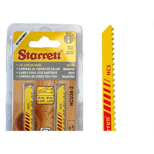Serra Tico-Tico Lamina Starrett Madeira Bi-Metal Com 2 Pecas Hcu36-2 - 75Mm - 6T