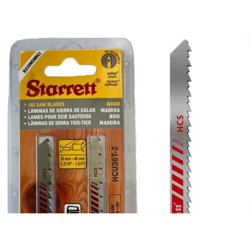 Serra Tico-Tico Lamina Starrett Madeira Bi-Metal Com 2 Pecas Hcu36T-2 - 75Mm - 6T