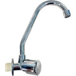 Torneira Bica Movel Pia Parede Metal Unifix - C-40 Styllo - 1156 Cromada