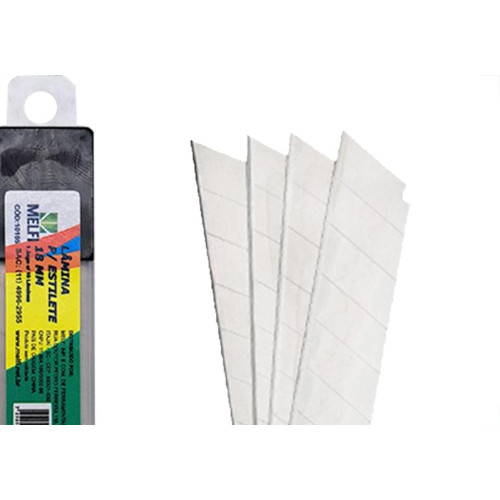 Lamina Estilete Larga Melfi 18Mm Caixa Com 10 Pecas