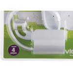 Acessorio Wc Viqua Atlantis Com 4 Pecas Branco