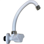 Torneira Bica Movel Pia Parede Abs Viqua Foz - C-40 Branca
