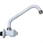 Torneira Bica Movel Pia Parede Abs Viqua Foz Longa - C-40 Branca