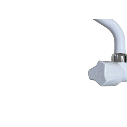 Torneira Bica Movel Pia Parede Abs Viqua Foz Longa - C-40 Branca