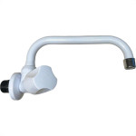 Torneira Bica Movel Pia Parede Abs Viqua Foz Horizontal - C-40 Branca