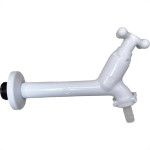 Torneira Pia Parede Abs Viqua Maruja - C33 - 15Cm Branca Com Bico
