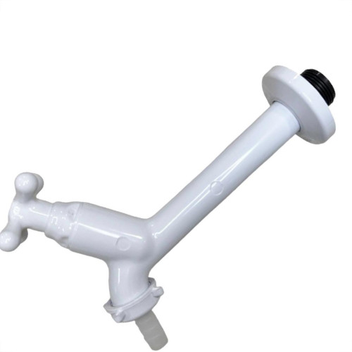 Torneira Pia Parede Abs Viqua Maruja - C33 - 15Cm Branca Com Bico