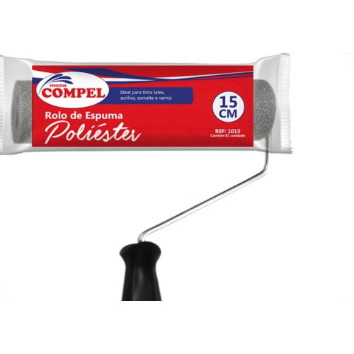 Rolo De Poliester Compel 15Cm - Kit C/6 Pecas
