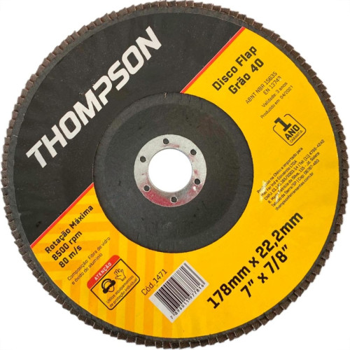 Disco Flap Thompson 7'' - Grao 40