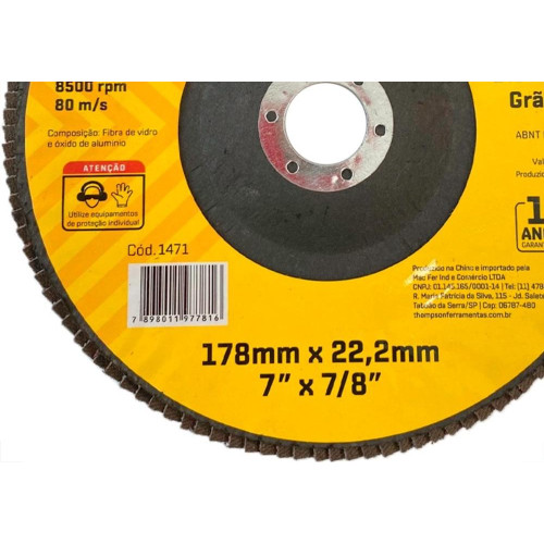 Disco Flap Thompson 7'' - Grao 40