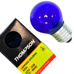 Lampada Colorida Thompson 15Wx127V. Azul - Kit C/10 Pecas