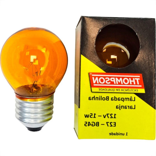 Lampada Colorida Thompson 15Wx127V. Laranja - Kit C/10 Pecas