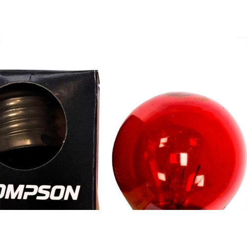 Lampada Colorida Thompson 15Wx127V. Vermelha - Kit C/10 Pecas