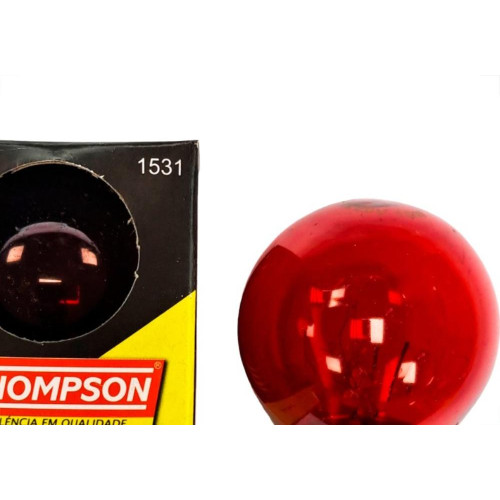 Lampada Colorida Thompson 15Wx220V. Vermelha - Kit C/10 Pecas