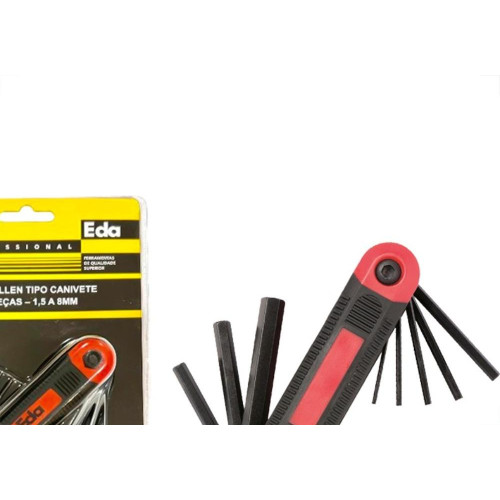 Chave Allen Jogo Eda 1,5 A 8Mm Canivete - 9Jd