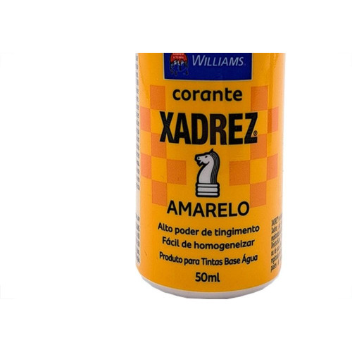 Corante Para Tinta Xadrez Amarelo (50Ml) - Kit C/12 Pecas