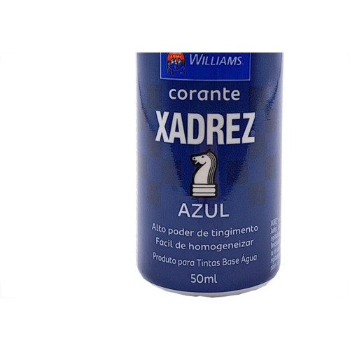 Corante Para Tinta Xadrez Azul (50Ml) - Kit C/12 Pecas