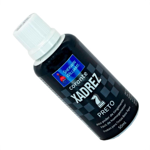 Corante Para Tinta Xadrez Preto (50Ml) - Kit C/12 Pecas