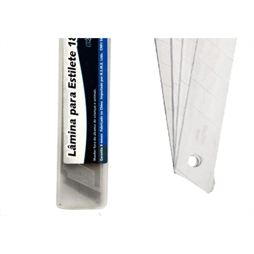 Lamina Estilete Larga Brasfort 18Mm Com 10 Pecas