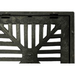 Grelha Plastica Quadrada Preta Roma 20X20Cm Com Caixilho