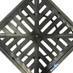 Grelha Plastica Quadrada Preta Roma 30X30Cm Com Caixilho