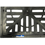 Grelha Plastica Quadrada Preta Roma 30X30Cm Com Caixilho