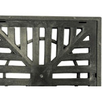 Grelha Plastica Quadrada Preta Roma 30X30Cm Com Caixilho