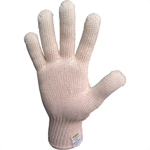 Luva Malha Trico Acrilon Simples Branca Cartela - Kit C/10 Pares