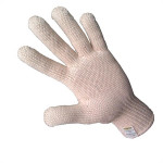 Luva Malha Trico Acrilon Simples Branca Cartela - Kit C/10 Pares