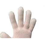 Luva Malha Trico Acrilon Simples Branca Cartela - Kit C/10 Pares