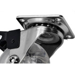 Rodizio Silicone Jomarca Base Giratoria Com Trava 50Mm