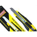 Estilete Estreito Thompson Cabo Emborrachado Com 2 Laminas Extras 9Mm