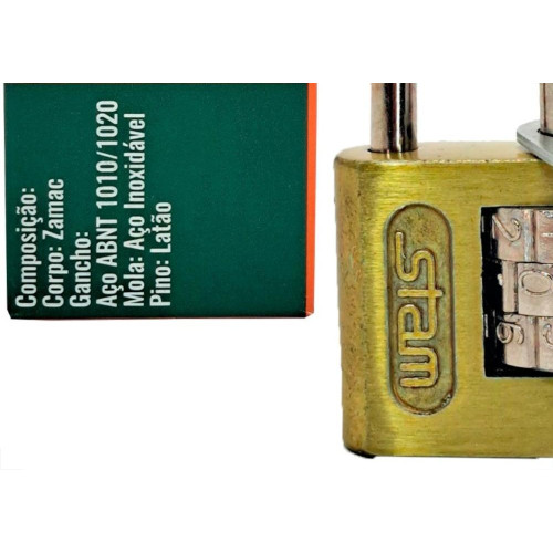 Cadeado Stam Com Segredo 25 Mm